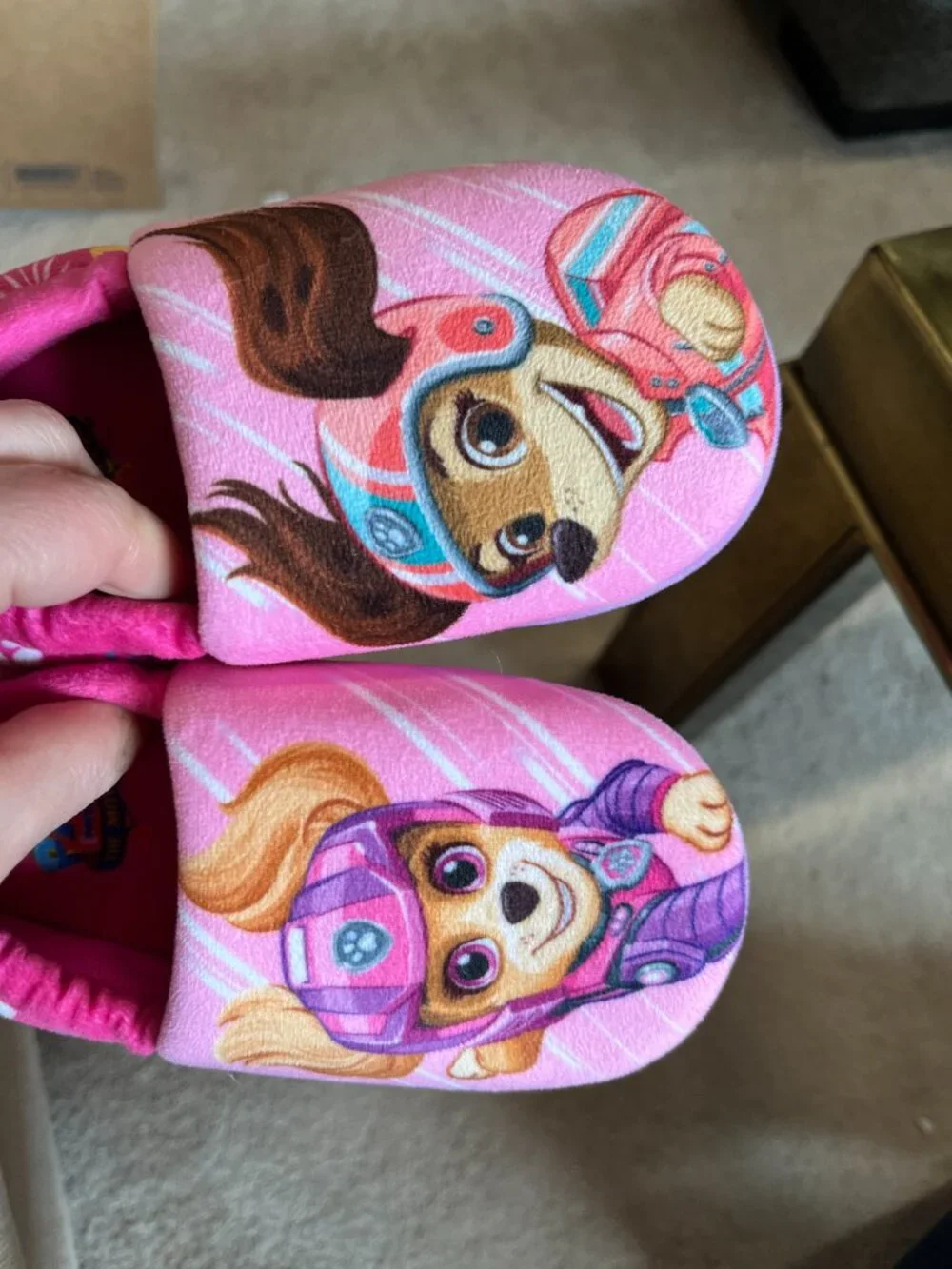 Girls Paw Patrol Slippers Kids Size 9/10 (Previously Worn)